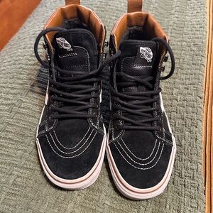Vans Black and Brown Sk8-Hi Mte High-Top Sneakers